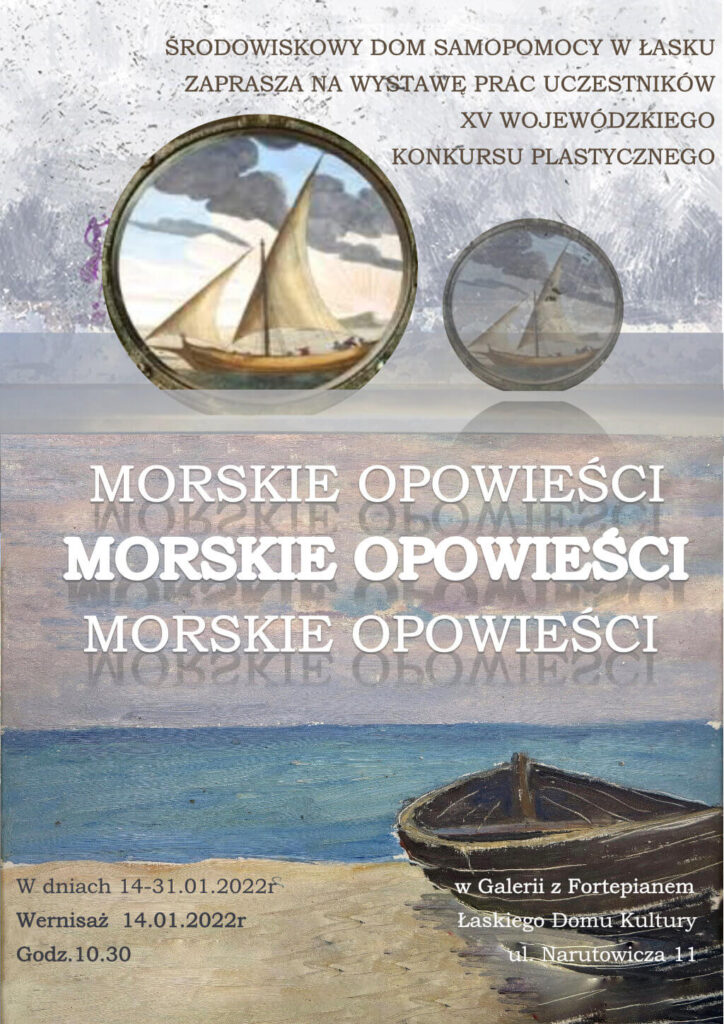 Plakat promujący wystawę Morskie Opowieści 